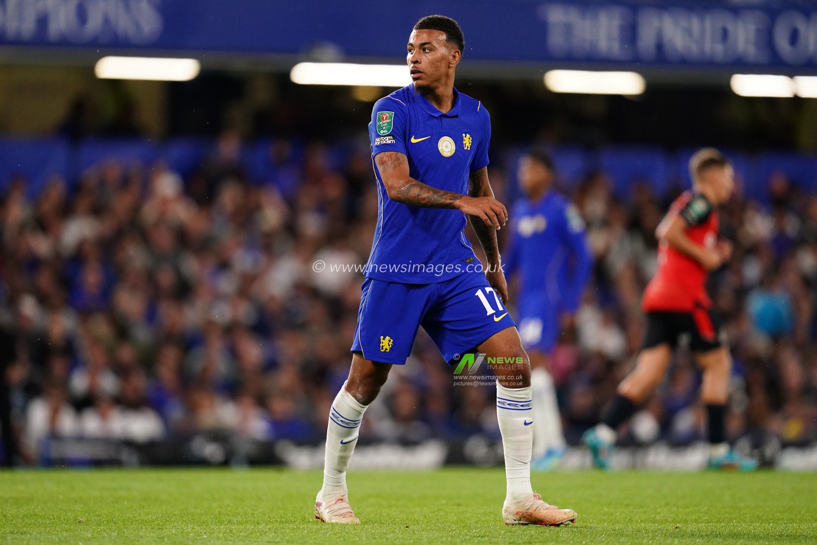 Morgan Rogers of Chelsea during the Carabao Cup round 2 match Chelsea vs Luton Town at Stamford Bridge, London, United Kingdom on 27 August 2026

(Photo by Harvey Murphy/News Images)