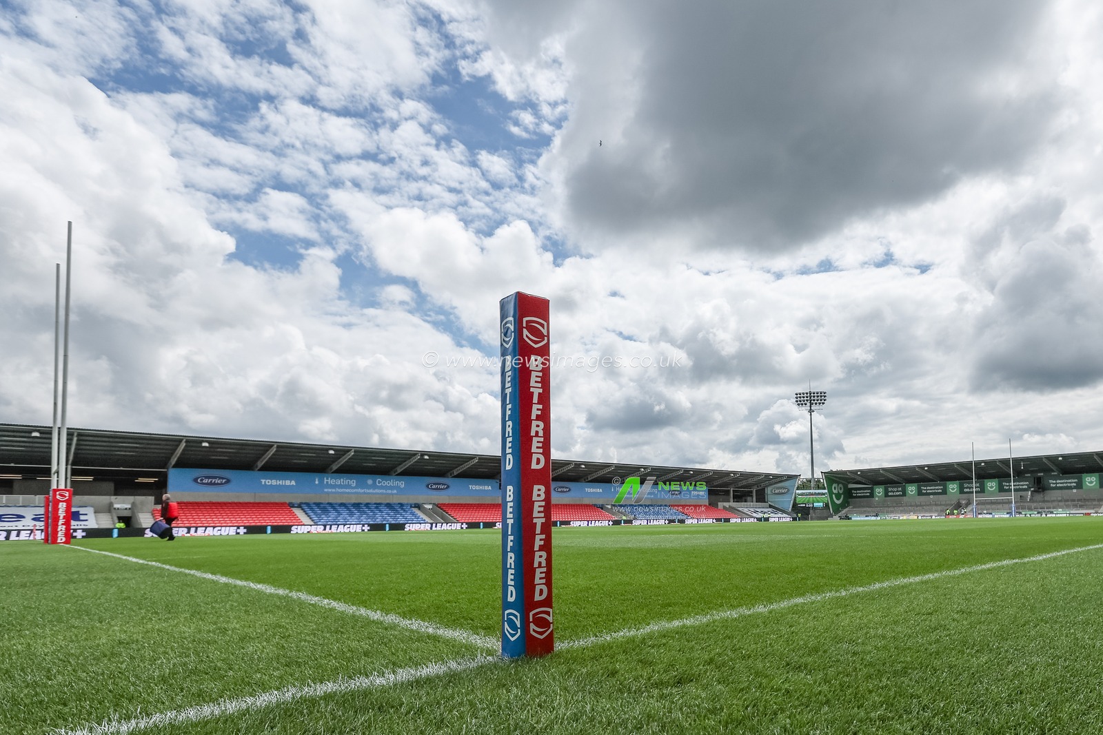 A general view of the Salford Community Stadium during the Betfred Super League Round 12 match Salford Red Devils vs Wigan Warriors at Salford Community Stadium, Eccles, United Kingdom, 26th May 2024

(Photo by Mark Cosgrove/News Images)