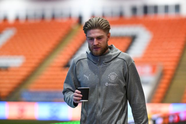 Hayden Coulson of Blackpool arrives ahead of the Vertu Trophy match Blackpool vs Aston Villa U21 at Bloomfield Road, Blackpool, United Kingdom, 17th December 2024

(Photo by Craig Thomas/News Images)