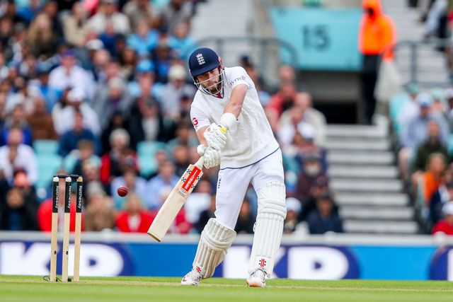 Gus Atkinson of England bats during the 5th Rothesay Test Match day 5 England v India at The Kia Oval, London, United Kingdom, 4th August 2025

(Photo by Izzy Poles/News Images)