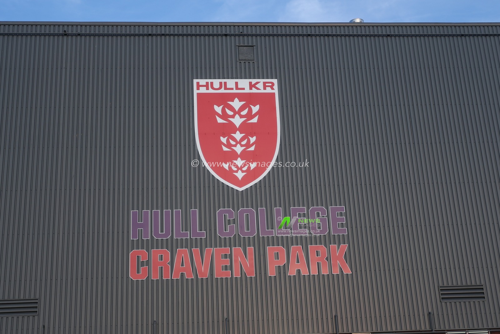General ground view showing the new club emblem