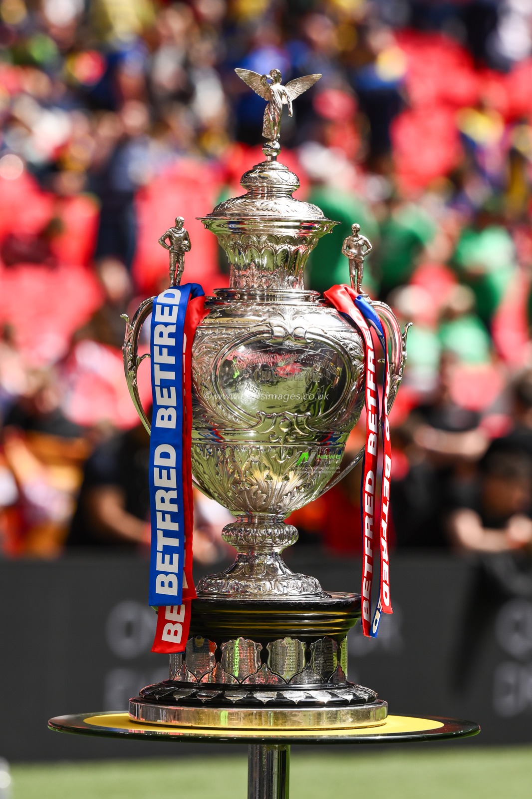 Challenge Cup Trophy ahead of the Betfred Challenge Cup Final match Warrington Wolves vs Wigan Warriors at Wembley Stadium, London, United Kingdom, 8th June 2024

(Photo by Craig Thomas/News Images)