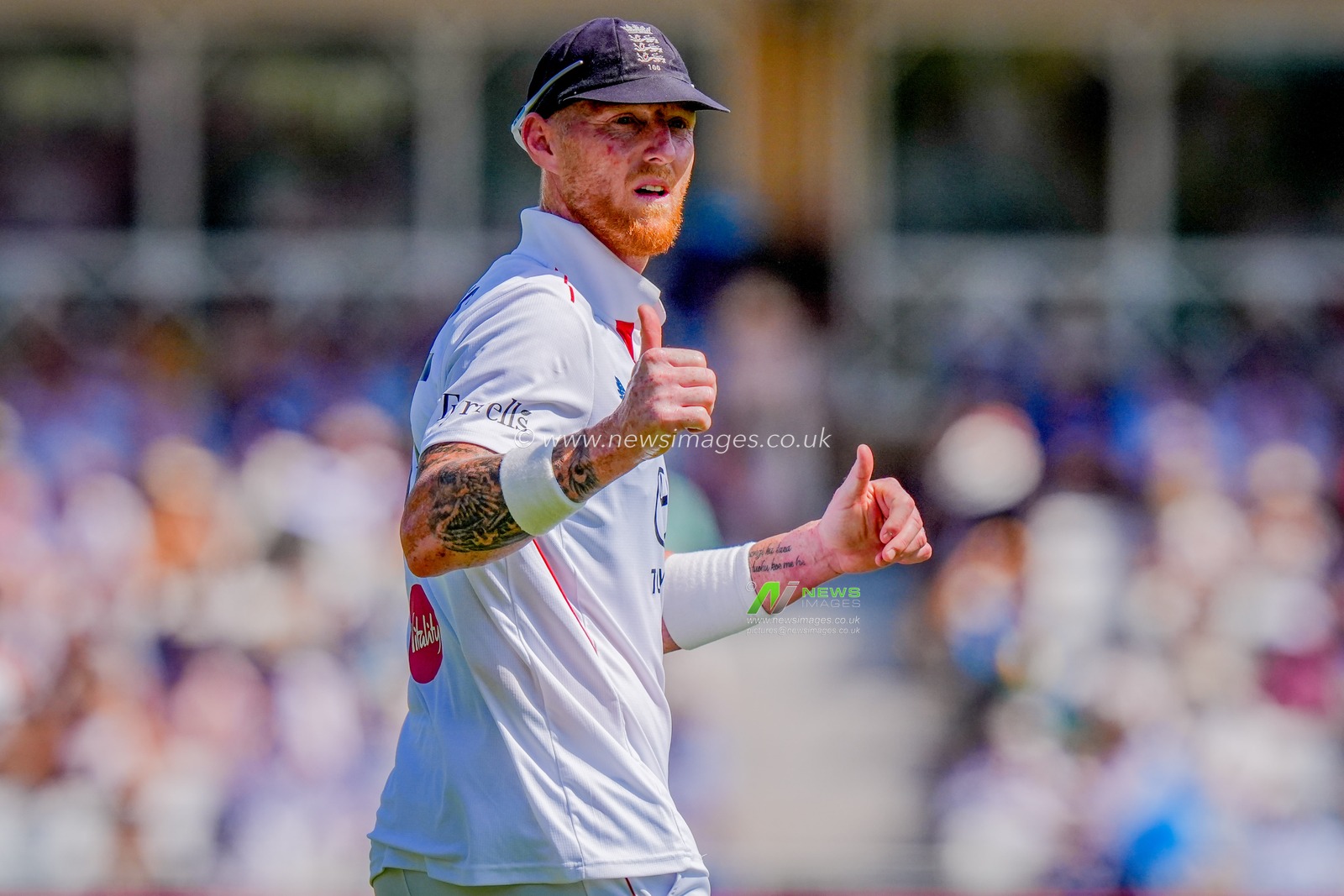 England captain Ben Stokes gives instruction to his teammate during the 3rd Rothesay Test Match Day 1 match England vs New Zealand at Trent Bridge, Nottingham, United Kingdom on 25 June 2026

(Photo by Maynard Manyowa/News Images)