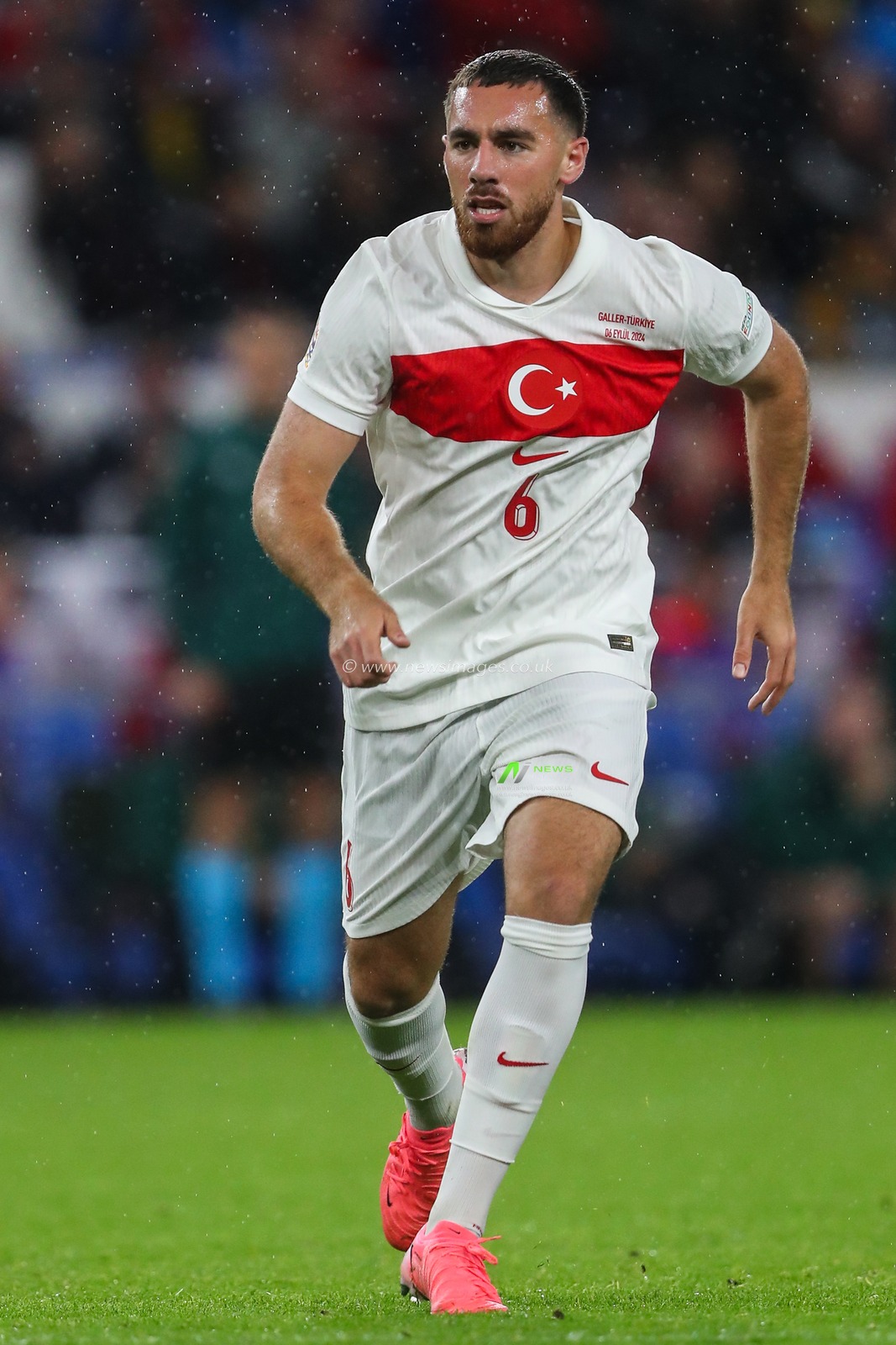 Orkun KÃ¶kÃ§Ã¼ of TÃ¼rkiye during the UEFA Nations League - League B - Group 4 - Wales v Turkey at Cardiff City Stadium, Cardiff, United Kingdom, 6th September 2024

(Photo by Gareth Evans/News Images)