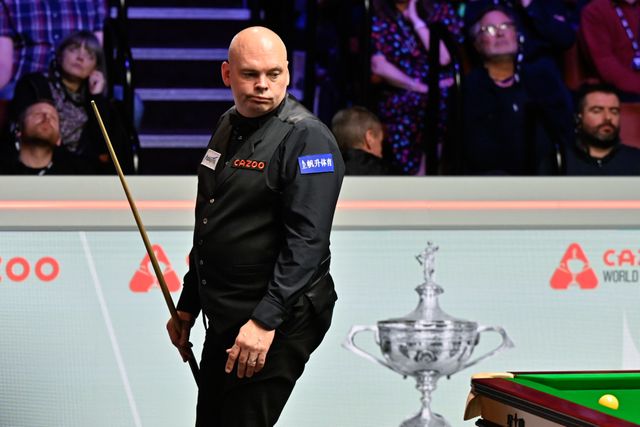 Stuart Bingham reacts, during the Cazoo World Championships 2024 at Crucible Theatre, Sheffield, United Kingdom, 4th May 2024

(Photo by Cody Froggatt/News Images)