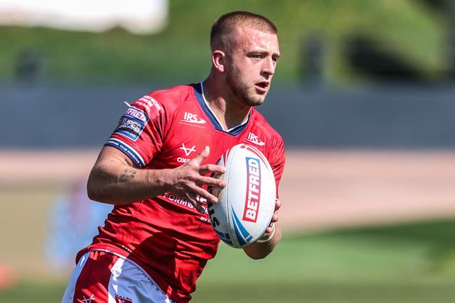 Mikey Lewis of Hull KR during the Betfred Super League round 9 match Bradford Bulls vs Hull KR at Odsal Stadium, Bradford, United Kingdom on 25 April 2026

(Photo by Alfie Cosgrove/News Images)