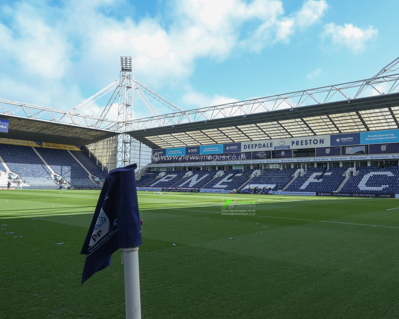 General view of Deepdale stadium ahead of the Emirates FA Cup match Preston North End vs Aston Villa at Deepdale, Preston, United Kingdom, 30th March 2025

(Photo by Jorge Horsted/News Images)