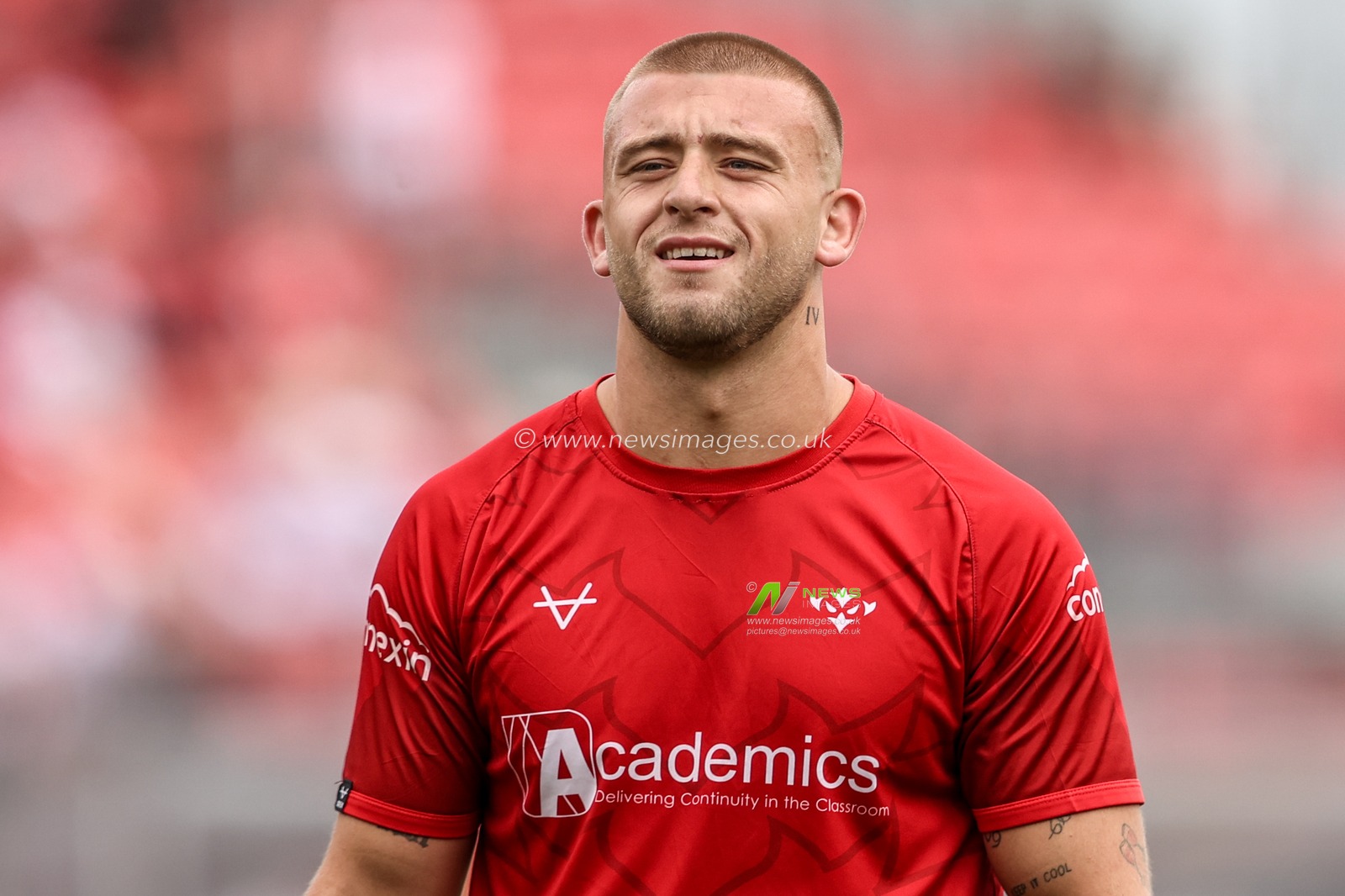 Mikey Lewis of Hull KR in the pre-game warm up during the Betfred Super League round 18 match Hull KR vs Wakefield Trinity at Sewell Group Craven Park, Hull, United Kingdom on 11 July 2026

(Photo by Alfie Cosgrove/News Images)