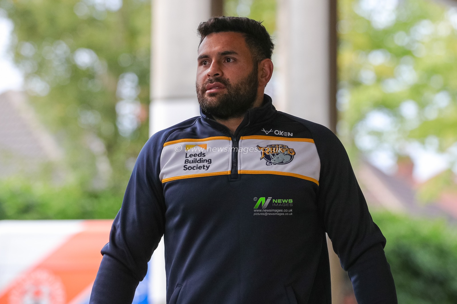 Rhyse Martin #12 of Leeds Rhinos arrives at Headingley Stadium ahead of the Betfred Super League Round 27 match Leeds Rhinos vs Castleford Tigers at Headingley Stadium, Leeds, United Kingdom, 22nd September 2023

(Photo by James Heaton/News Images)