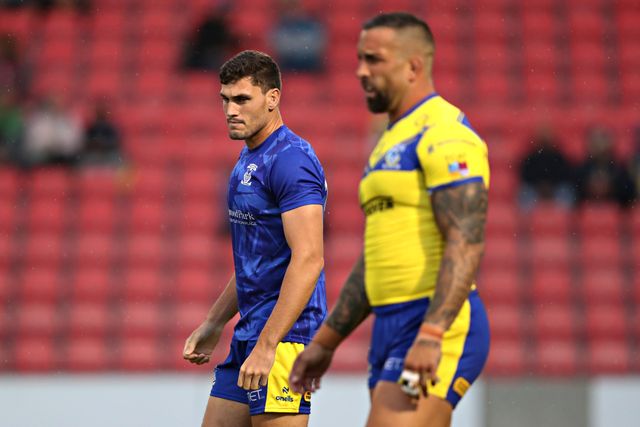 Sam Stone of Warrington Wolves before the Betfred Super League round 17 match Salford Red Devils vs Warrington Wolves at Salford Community Stadium, Eccles, United Kingdom, 4th July 2025

(Photo by Sam Eaden/News Images)