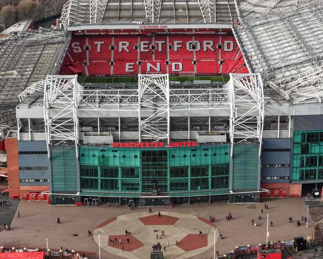 An aerial view of Old Trafford and the Stretford End during the Premier League match Manchester United vs Crystal Palace at Old Trafford, Manchester, United Kingdom on 01 March 2026

(Photo by Mark Cosgrove/News Images)