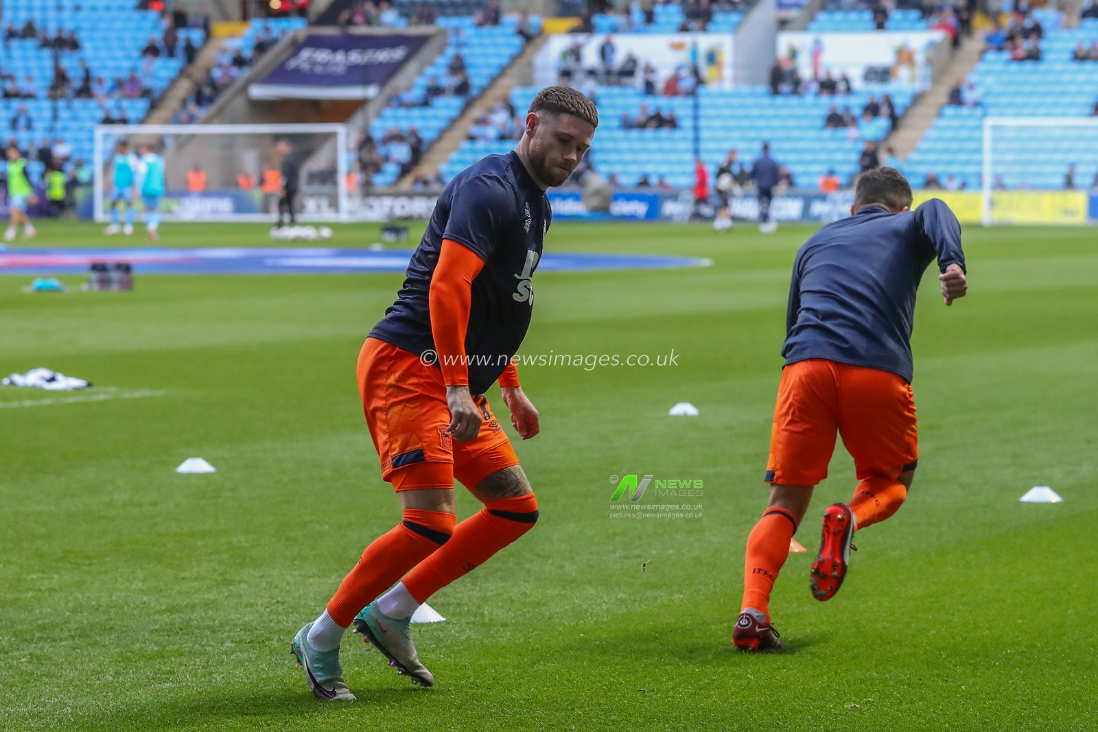 Wes Burns of Ipswich Town in the pregame warmup session during the Sky Bet Championship match Coventry City vs Ipswich Town at Coventry Building Society Arena, Coventry, United Kingdom, 30th April 2024

(Photo by Gareth Evans/News Images)