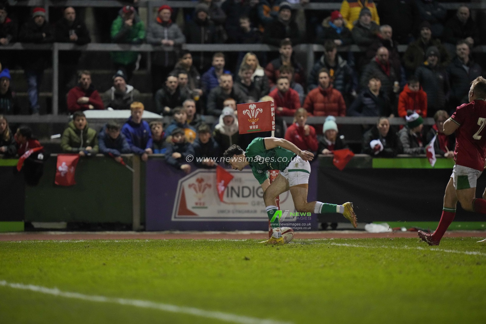 during the 2023 U20 Six Nations match Wales vs Ireland at Stadiwm CSM, Colwyn Bay, United Kingdom, 3rd February 2023

(Photo by Steve Flynn/News Images)
