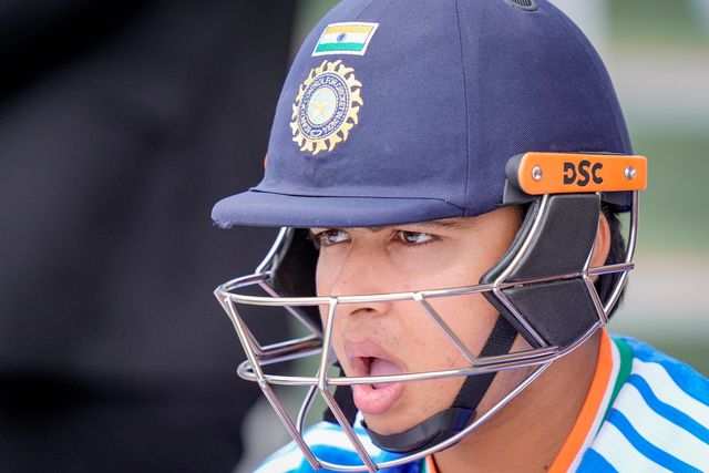 Vaibhav Sooryavanshi of India looks on before walking out to bat during the Second Vitality T20 International match England vs India at Old Trafford, Manchester, United Kingdom on 04 July 2026

(Photo by Maynard Manyowa/News Images)