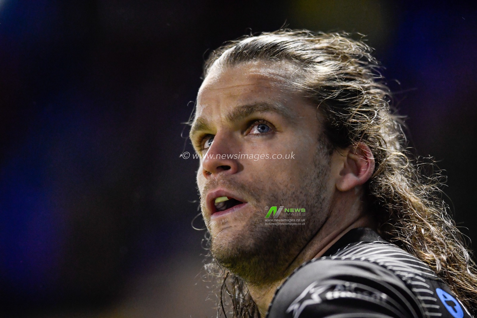 29th February 2020, Halliwell Jones Stadium, Warrington, England; Betfred Super League, Toronto Wolfpack v Saint Helens : Liam Kay (5) of Toronto Wolfpack looks up at the score board