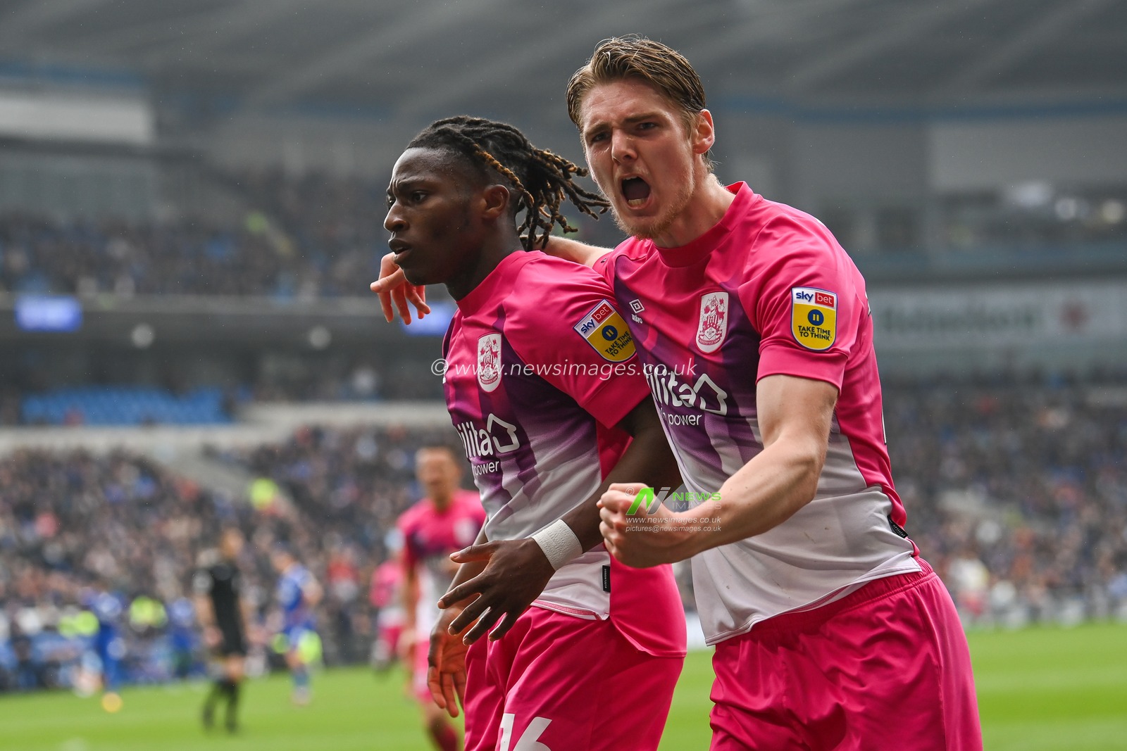Joseph Hungbo #16 of Huddersfield Town celebrates his goal to make it 0-1 during the Sky Bet Championship match Cardiff City vs Huddersfield Town at Cardiff City Stadium, Cardiff, United Kingdom, 30th April 2023

(Photo by Craig Thomas/News Images)