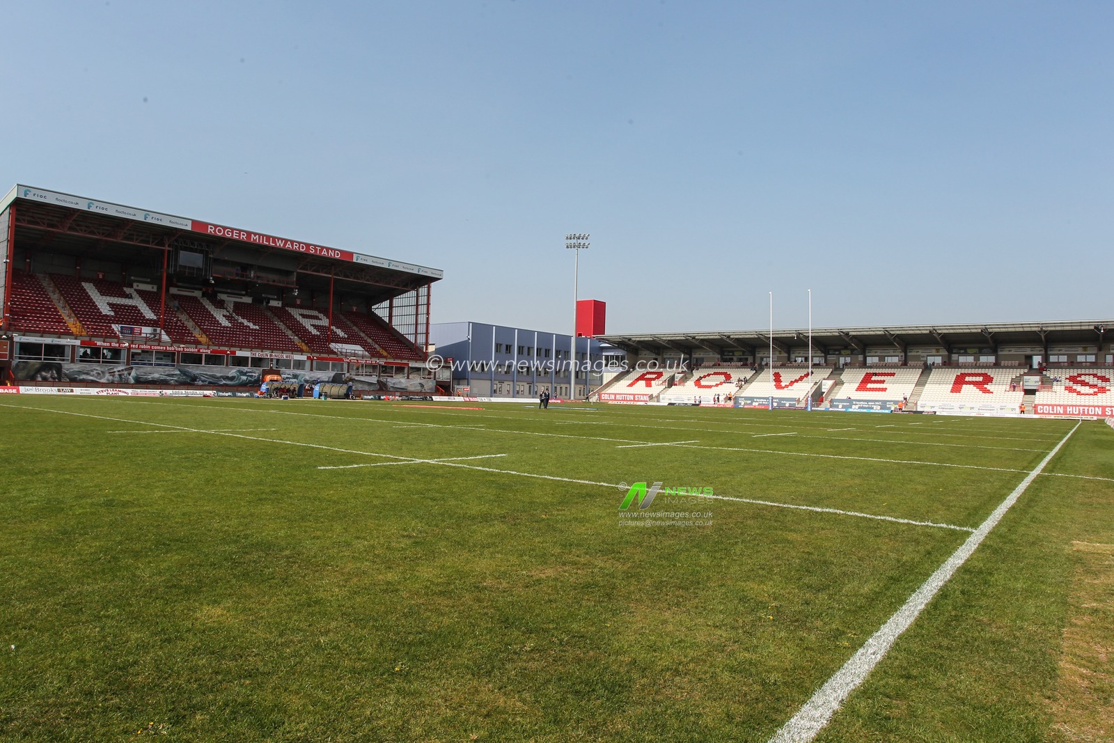 22nd April 2019 , KCOM Craven Park, Hull, England; Betfred Super League, Round 12, Hull KR vs Warrington Wolves; Ground image prior to the game today. 


Credit: David Greaves/News Images