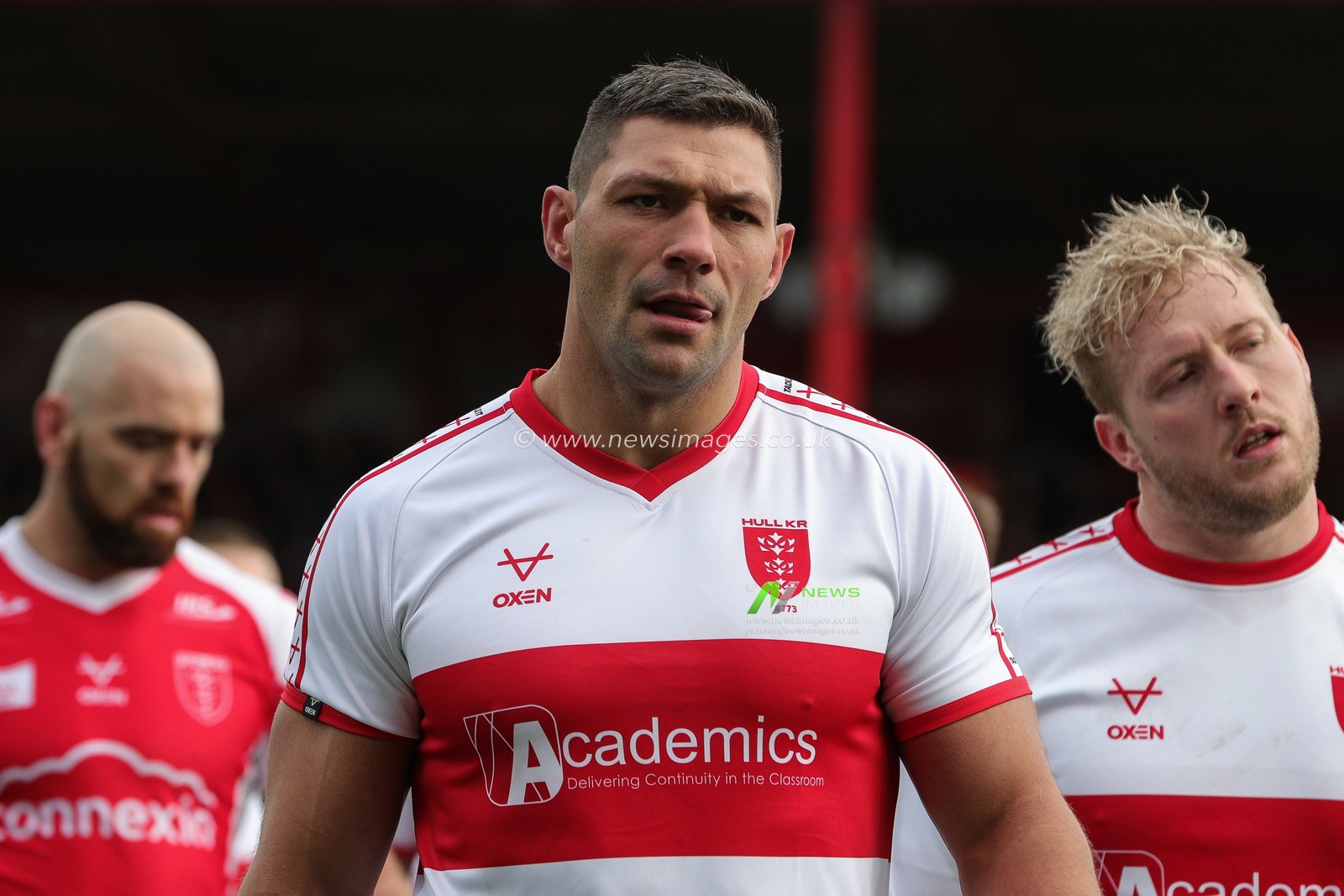 Ryan Hall #5 of Hull KR during the pre match warm up ahead of the Betfred Super League Round 1 match Hull KR vs Wigan Warriors at Sewell Group Craven Park, Kingston upon Hull, United Kingdom, 18th February 2023

(Photo by James Heaton/News Images)