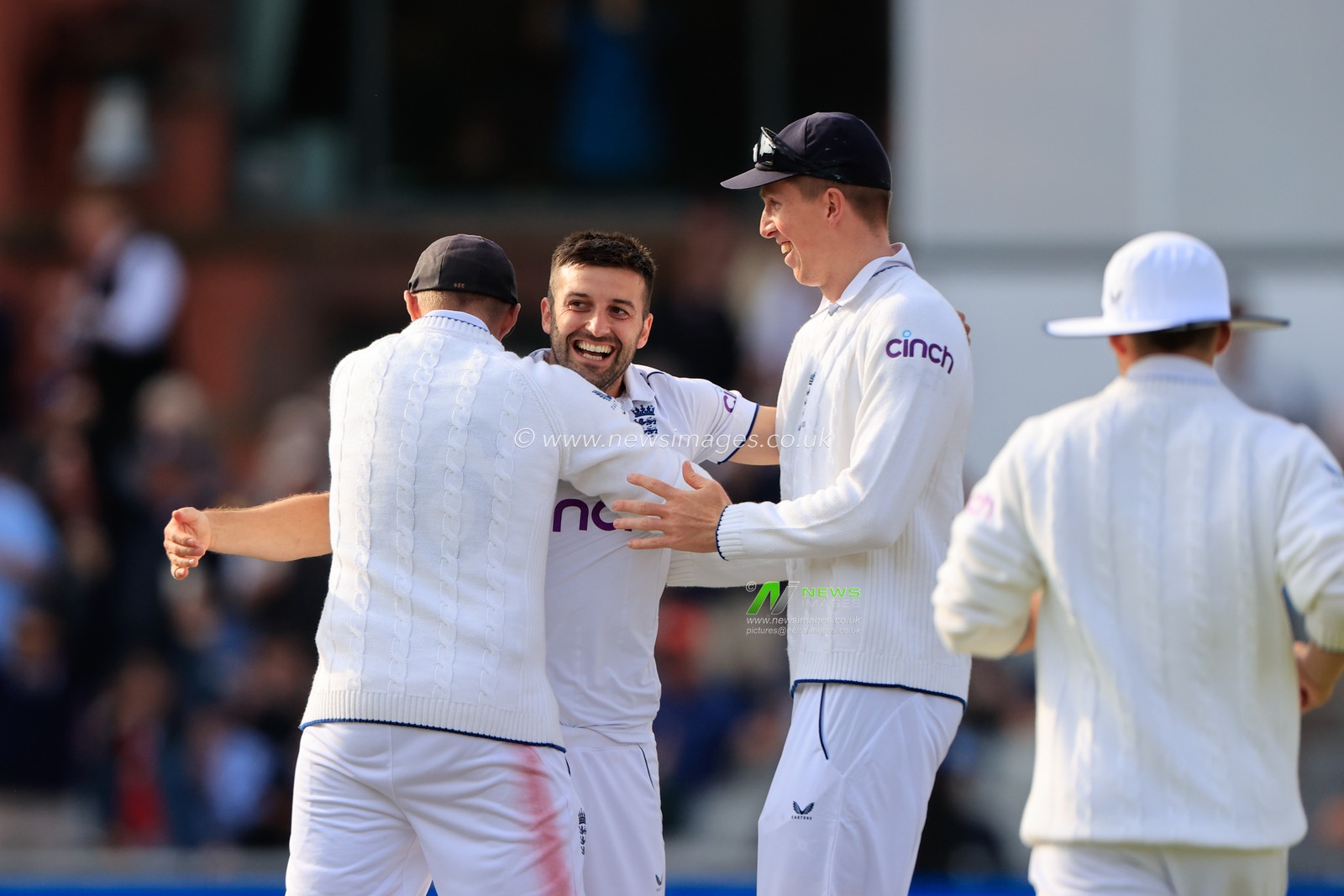 Mark Wood of England celebrates the wicket of Steven Smith of Australia during the LV= Insurance Ashes Fourth Test Series Day Three Test Series match England vs Australia at Old Trafford, Manchester, United Kingdom, 21st July 2023

(Photo by Conor Molloy/News Images)