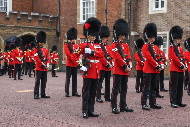 The Kings Guard at St James Palace as Charles III proclaimed King .