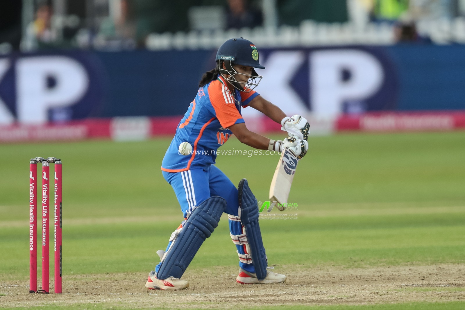 Amanjot Kaur of India during the 2nd Vitality IT20 England Women vs India Women at Seat Unique Stadium, Bristol, United Kingdom, 1st July 2025

(Photo by Izzy Poles/News Images)