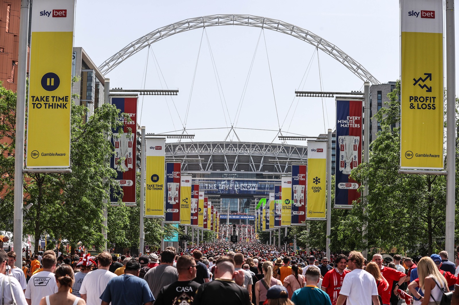 Fans make their way up Wembley Way during the Sky Bet Championship Playoffs Final match Hull City vs Middlesbrough at Wembley Stadium, London, United Kingdom on 23 May 2026

(Photo by Alfie Cosgrove/News Images)