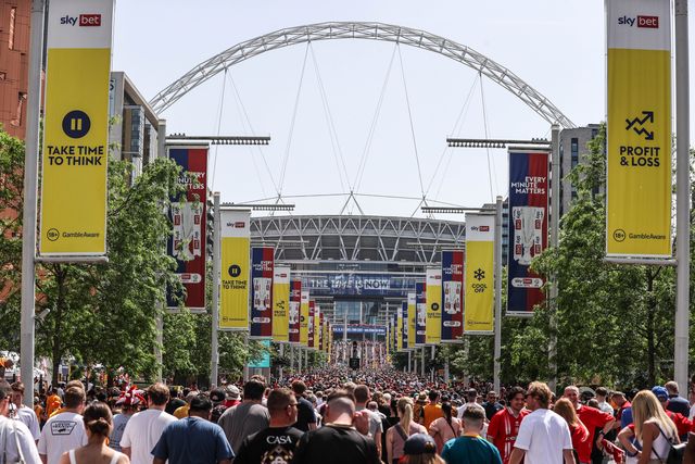 Fans make their way up Wembley Way during the Sky Bet Championship Playoffs Final match Hull City vs Middlesbrough at Wembley Stadium, London, United Kingdom on 23 May 2026

(Photo by Alfie Cosgrove/News Images)