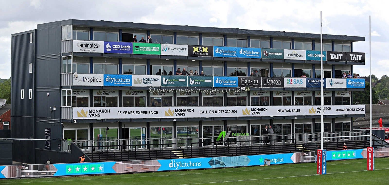 A general view of the DIY Kitchens Stadium before the Betfred Super League match Wakefield Trinity vs Salford Red Devils at DIY Kitchens Stadium, Wakefield, United Kingdom, 25th May 2025(Photo by Sam Eaden/News Images)