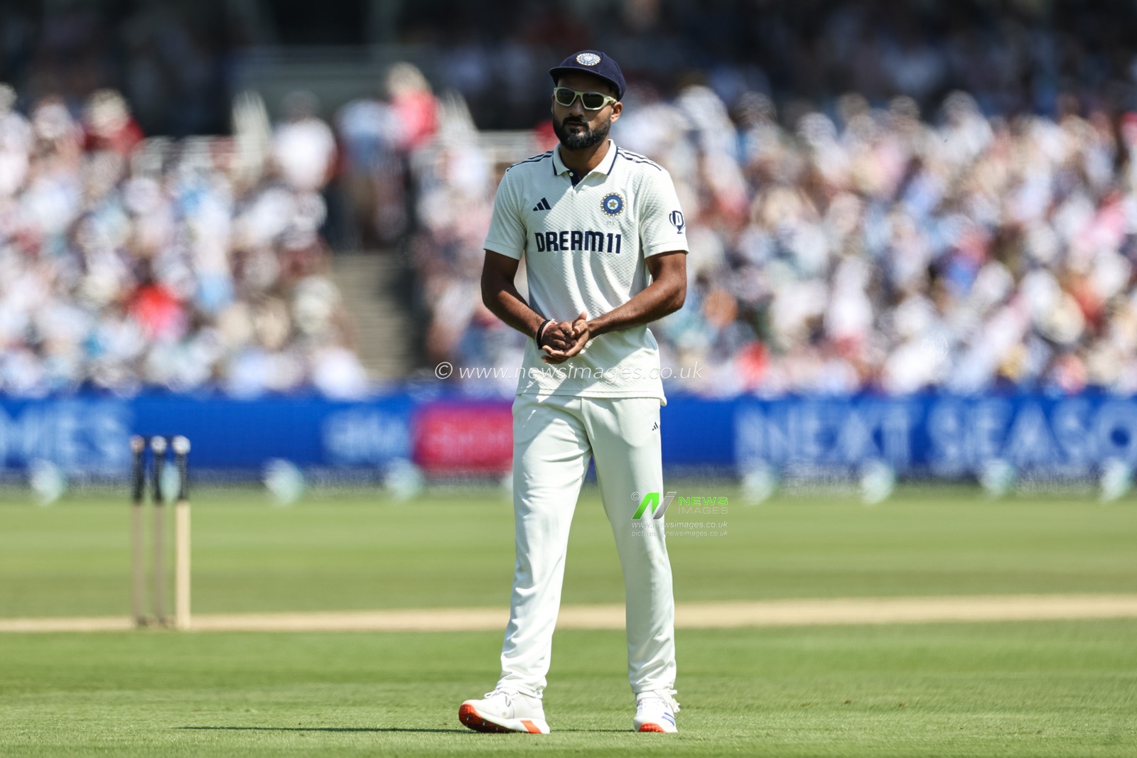 Akash Deep of India applauds team mates during the 3rd Rothesay Test Match Day 4 England v India at Lords, London, United Kingdom, 13th July 2025

(Photo by Mark Cosgrove/News Images)