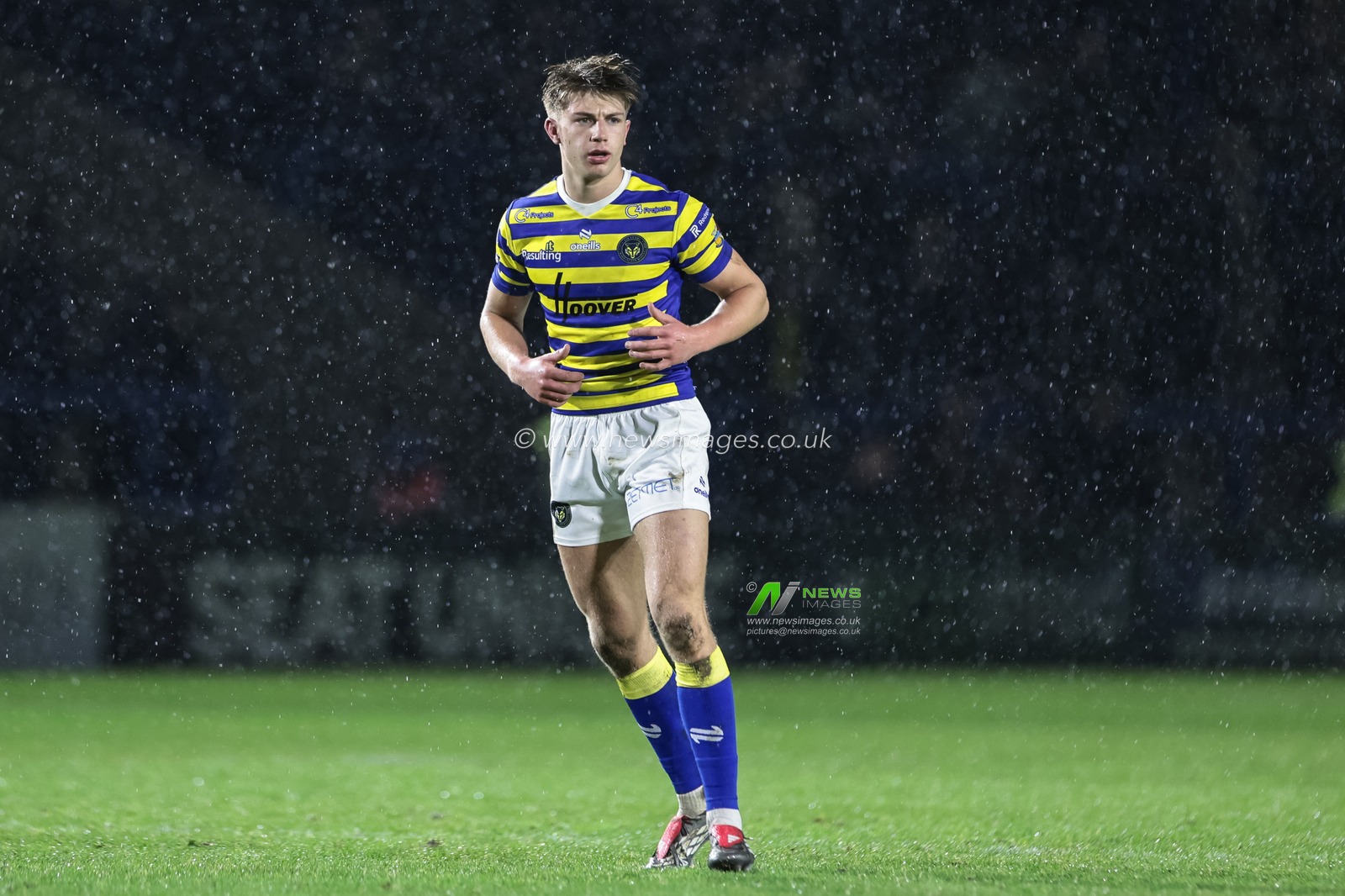 Ewan Irwin of Warrington Wolves during the Pre Season match Warrington Wolves vs Leigh Leopards at Halliwell Jones Stadium, Warrington, United Kingdom, 30th January 2026

(Photo by Mark Cosgrove/News Images)