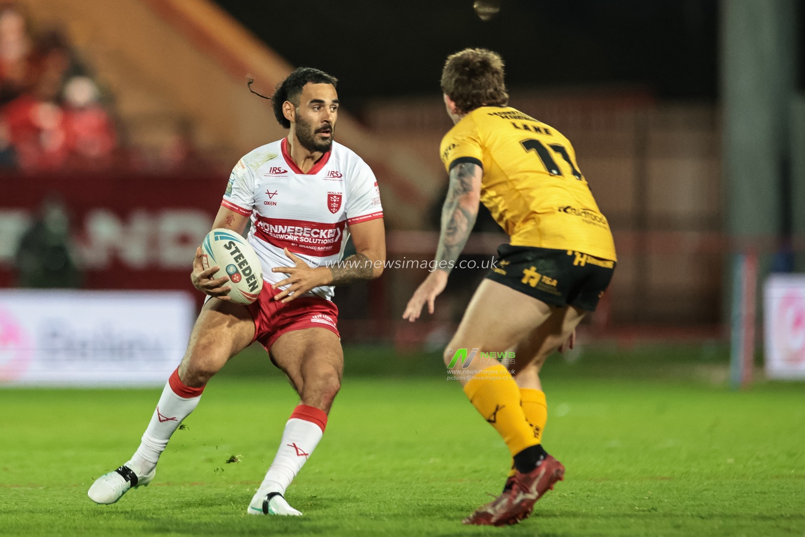 Tyrone May of Hull KR in action during the Betfred Super League round 10 match Hull KR vs Castleford Tigers at Sewell Group Craven Park, Hull, United Kingdom on 30 April 2026

(Photo by Mark Cosgrove/News Images)
