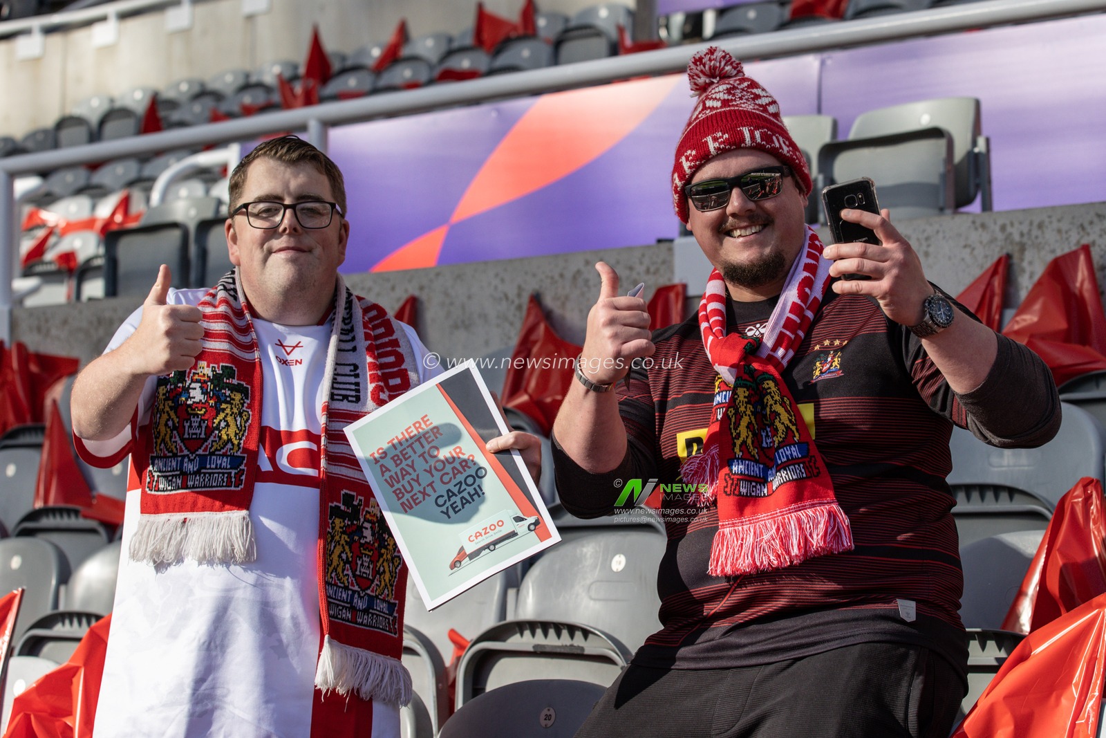Fans arrives at St Jamesâ€™s Park during the Rugby League World Cup 2021 match England vs Samoa at St. James's Park, Newcastle, United Kingdom, 15th October 2022

(Photo by Mark Cosgrove/News Images)