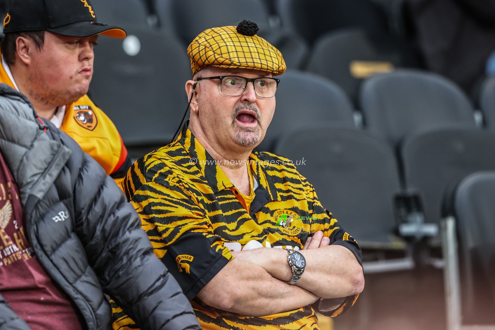 Hull City fans during the Pre-season friendly match Hull City vs Sunderland at MKM Stadium, Hull, United Kingdom, 29th July 2025

(Photo by Alfie Cosgrove/News Images)