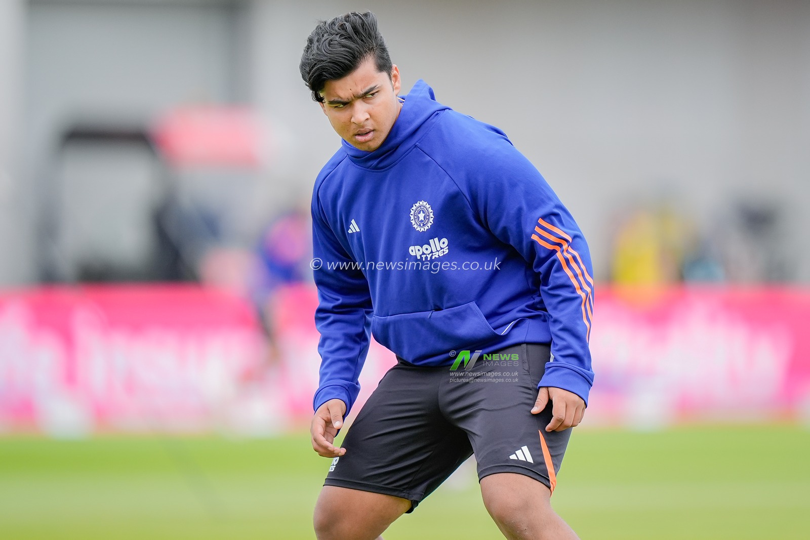 Vaibhav Sooryavanshi of India in the pre-game warm up session during the Second Vitality T20 International match England vs India at Old Trafford, Manchester, United Kingdom on 04 July 2026

(Photo by Maynard Manyowa/News Images)