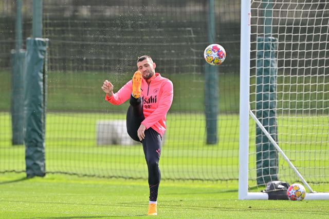 Manchester City Champions League training session