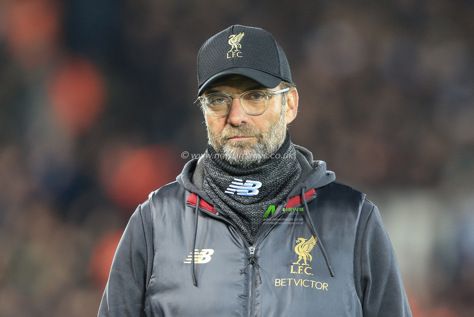11th December 2018, Anfield, Liverpool, England; UEFA Champions League, Liverpool v Napoli ;  Jurgen Klopp manager of Liverpool watches his team warm up


  Credit: Mark Cosgrove/News Images