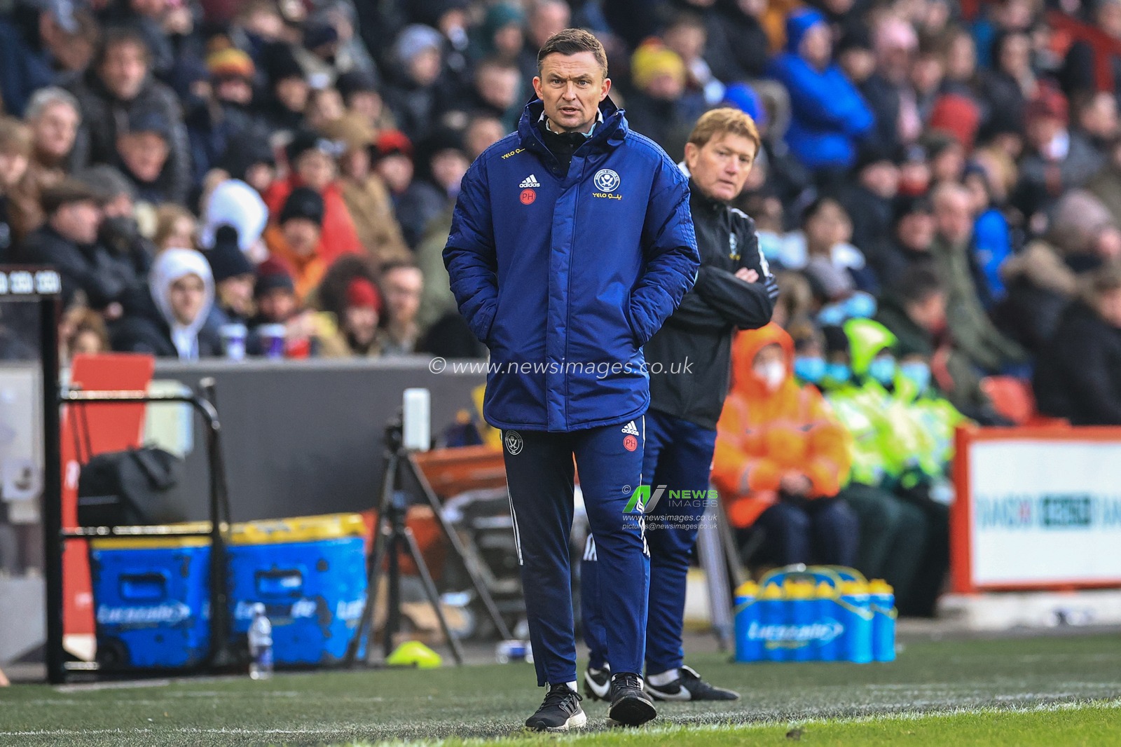 Paul Heckingbottom manager of Sheffield United during the game