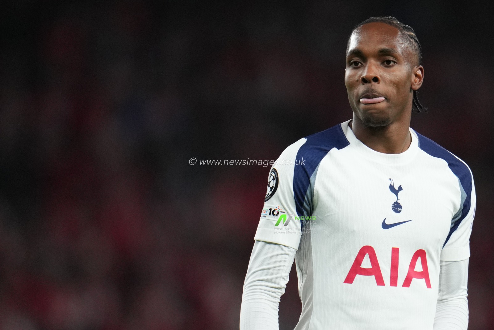 Mathys Tel of Tottenham Hotspur during the UEFA Champions League Matchday 6 of 8 Tottenham Hotspur vs Slavia Prague at Tottenham Hotspur Stadium, London, United Kingdom, 9th December 2025

(Photo by Harvey Murphy/News Images)

*** GER AUT SUI OUT ***