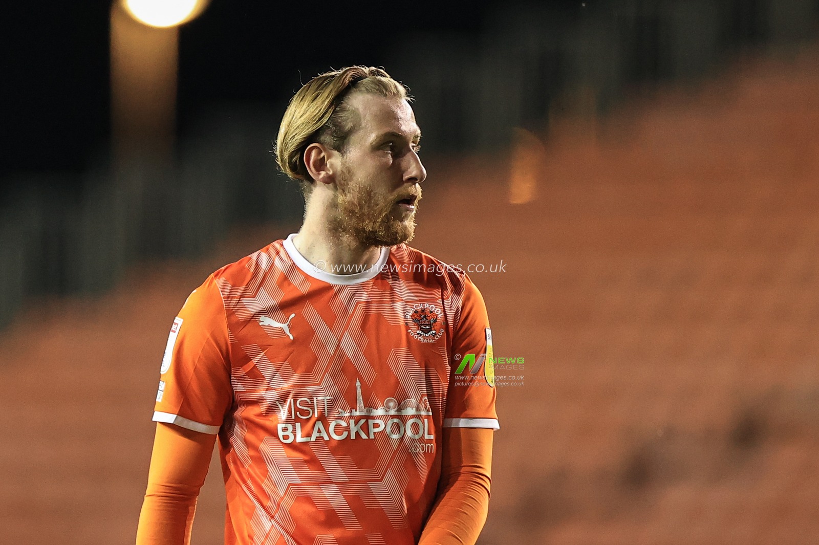 Josh Bowler #11 of Blackpool during the game