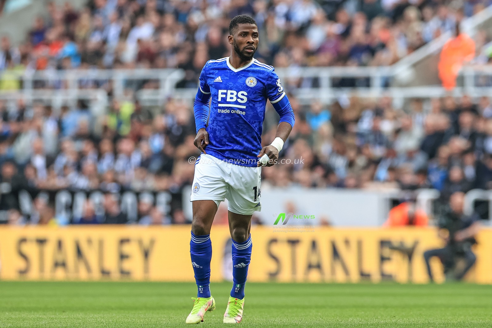 Kelechi Iheanacho #14 of Leicester City comes on in the second half