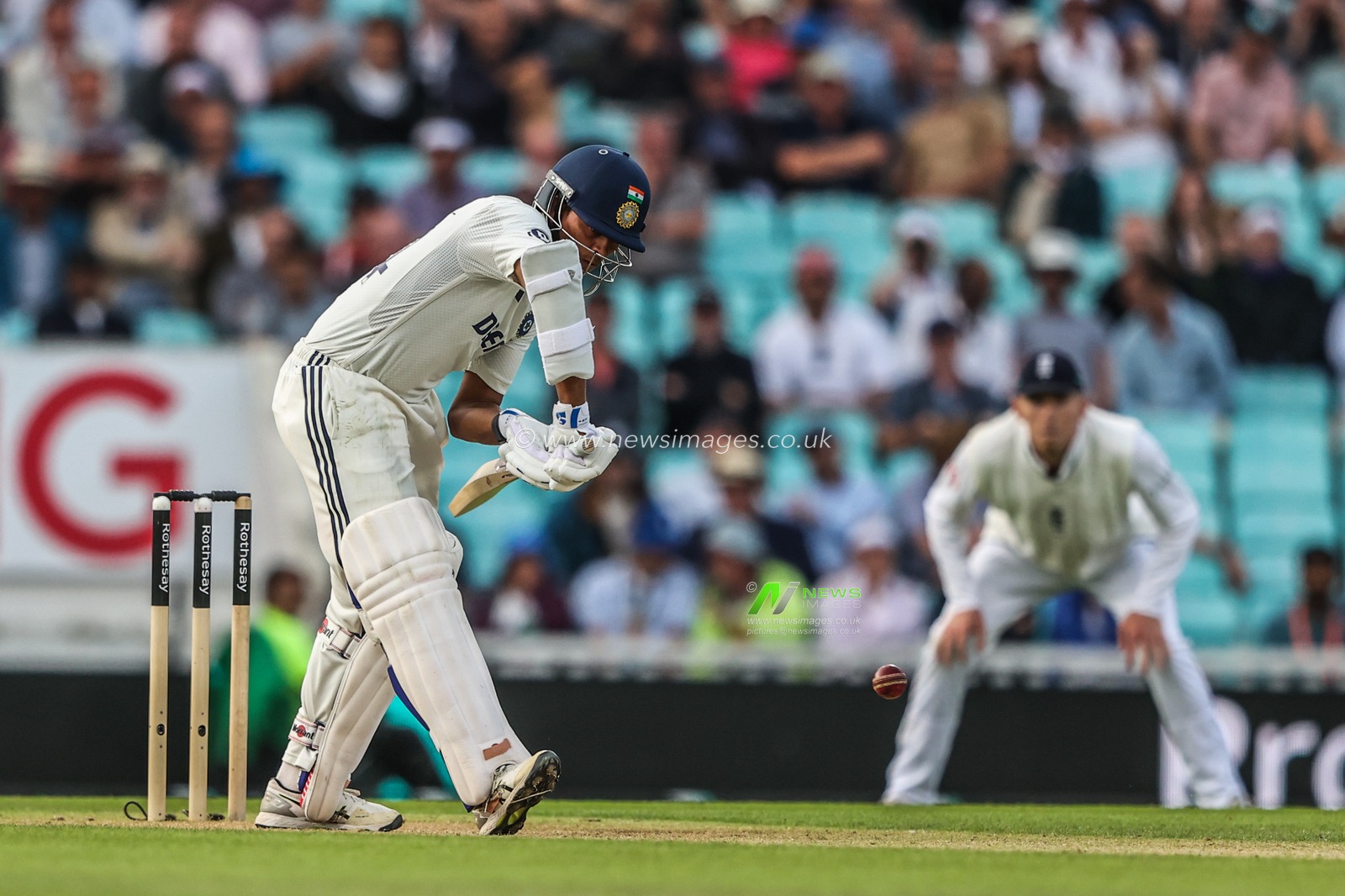 Yashasvi Jaiswal of India plays a shot during the 5th Rothesay Test Match Day 2 England v India at The Kia Oval, London, United Kingdom, 1st August 2025

(Photo by Alfie Cosgrove/News Images)