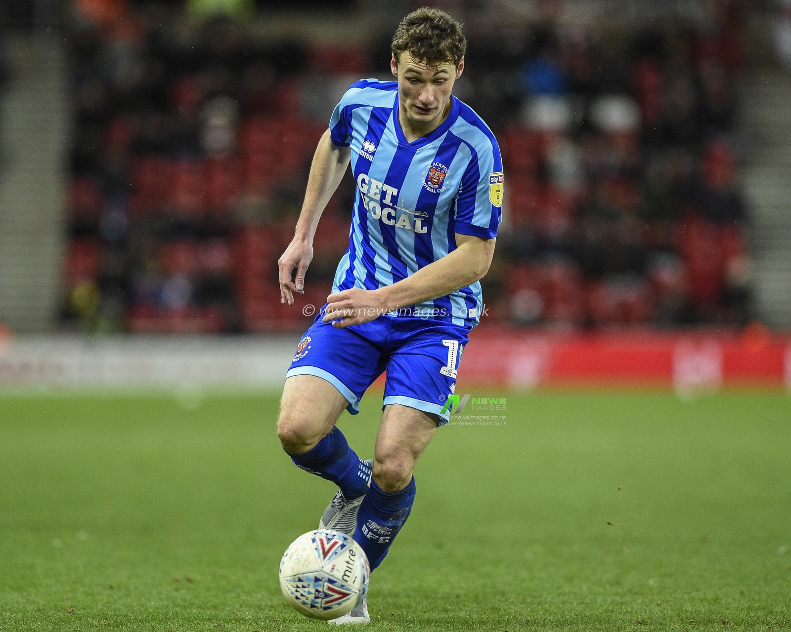 14th December 2019, Stadium Of Light, Sunderland, England; Sky Bet League 1, Sunderland v Blackpool : Matty Virtue (17) of Blackpool in action

Credit: Iam Burn/News Images