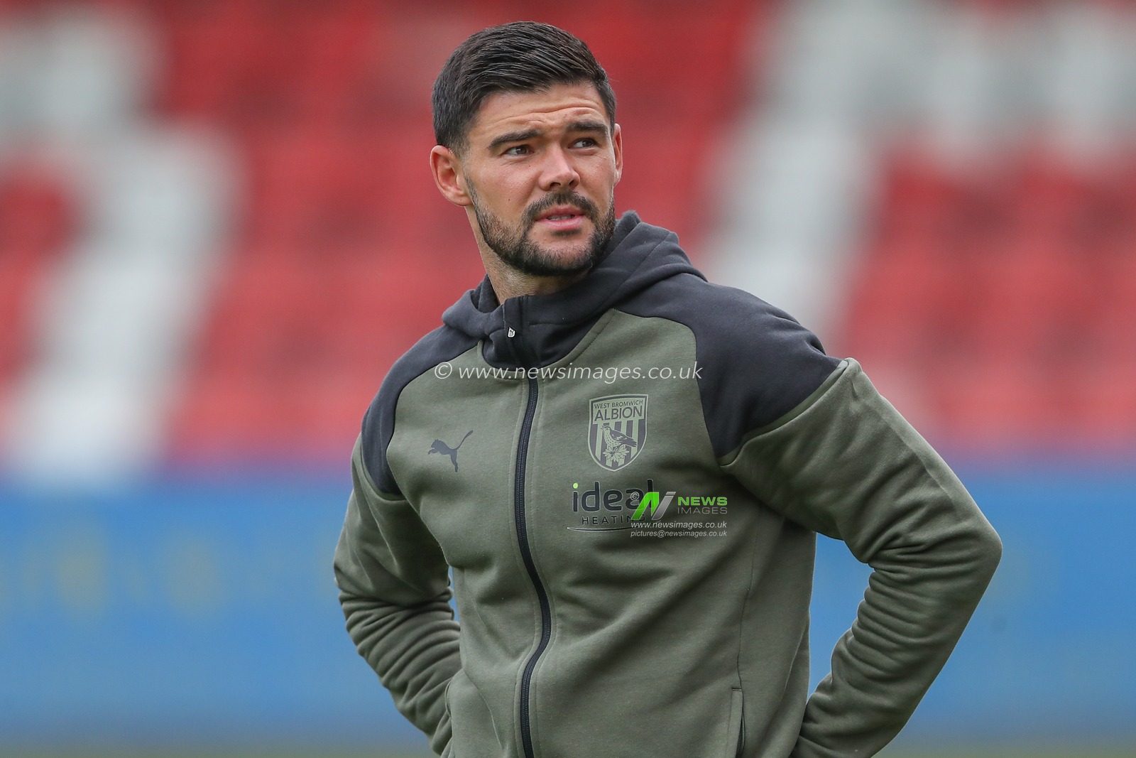 Alex Mowatt #27 of West Bromwich Albion arrives ahead of the Pre-season friendly match Cheltenham Town vs West Bromwich Albion at The Completely-Suzuki Stadium, Cheltenham, United Kingdom, 18th July 2023

(Photo by Gareth Evans/News Images)