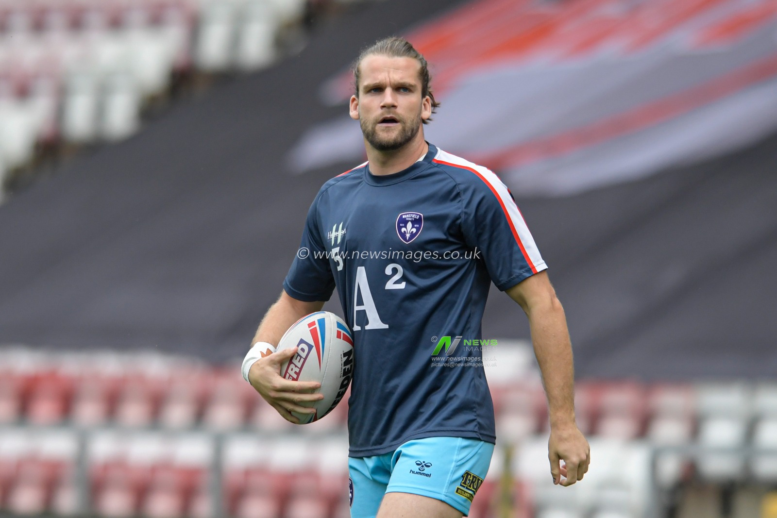 Liam Kay (5) of Wakefield Trinity during the warm up