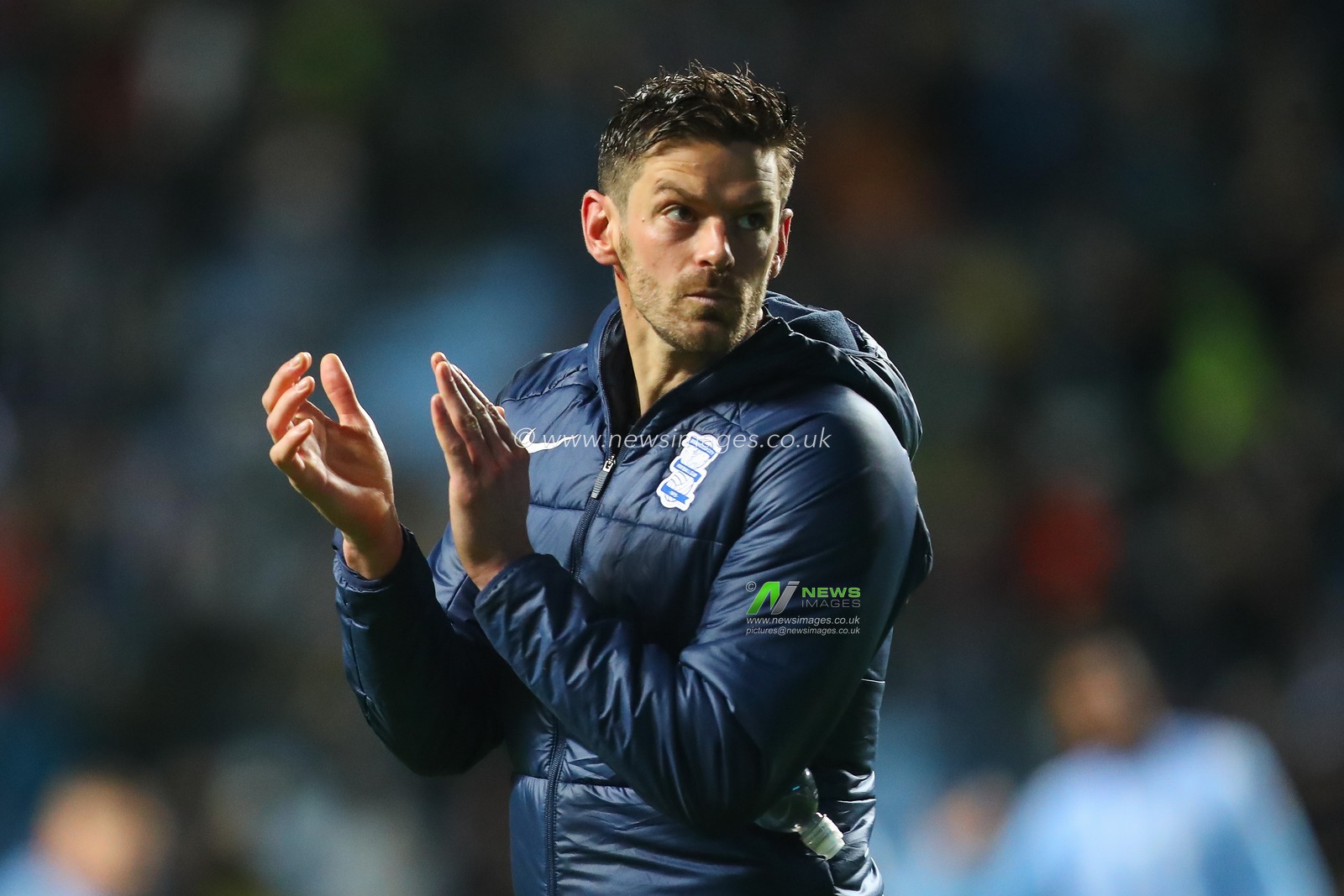 Lukas Jutkiewicz #10 of Birmingham City applauds the fans at the end of the Sky Bet Championship match Coventry City vs Birmingham City at Coventry Building Society Arena, Coventry, United Kingdom, 8th December 2023

(Photo by Gareth Evans/News Images)