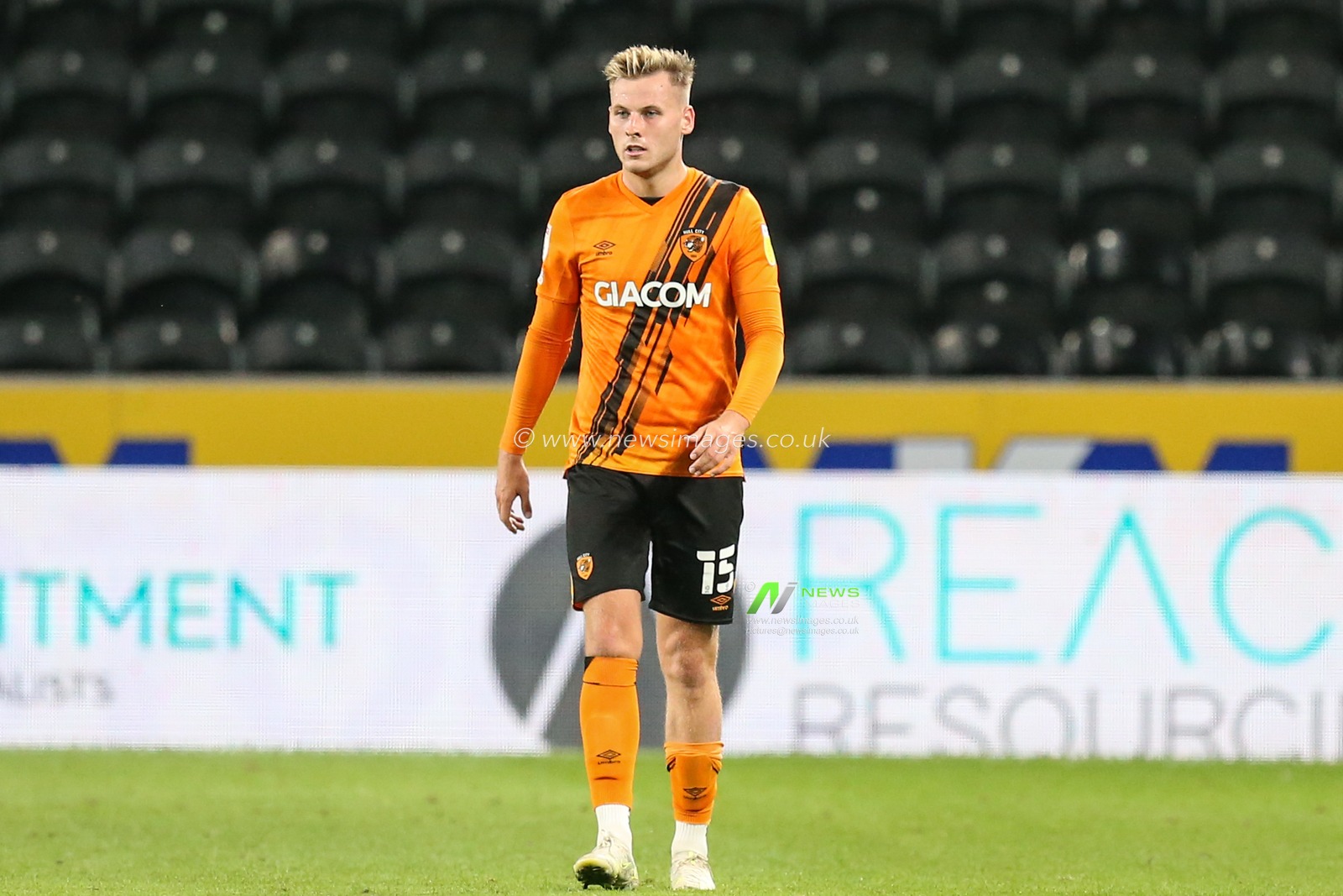 James Scott #15 of Hull City during the game