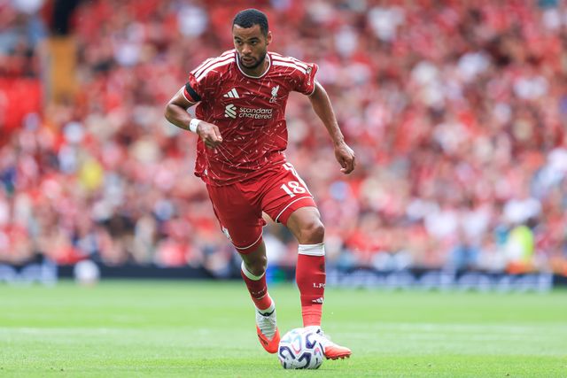 Cody Gakpo of Liverpool with ball at his feet during the pre-season friendly match Liverpool vs Monaco at Anfield, Liverpool, United Kingdom on 09 August 2026

(Photo by Jorge Horsted/News Images)
