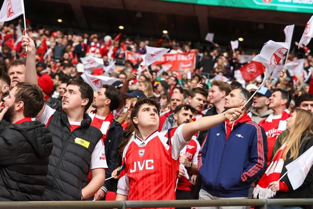Arsenal fans during the Carabao Cup Final match Arsenal vs Manchester City at Emirates, London, United Kingdom on 22 March 2026

(Photo by Alfie Cosgrove/News Images)