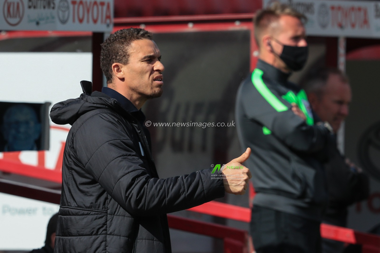 ValÃ©rien IsmaÃ«l manager of Barnsley gives the thumbs up