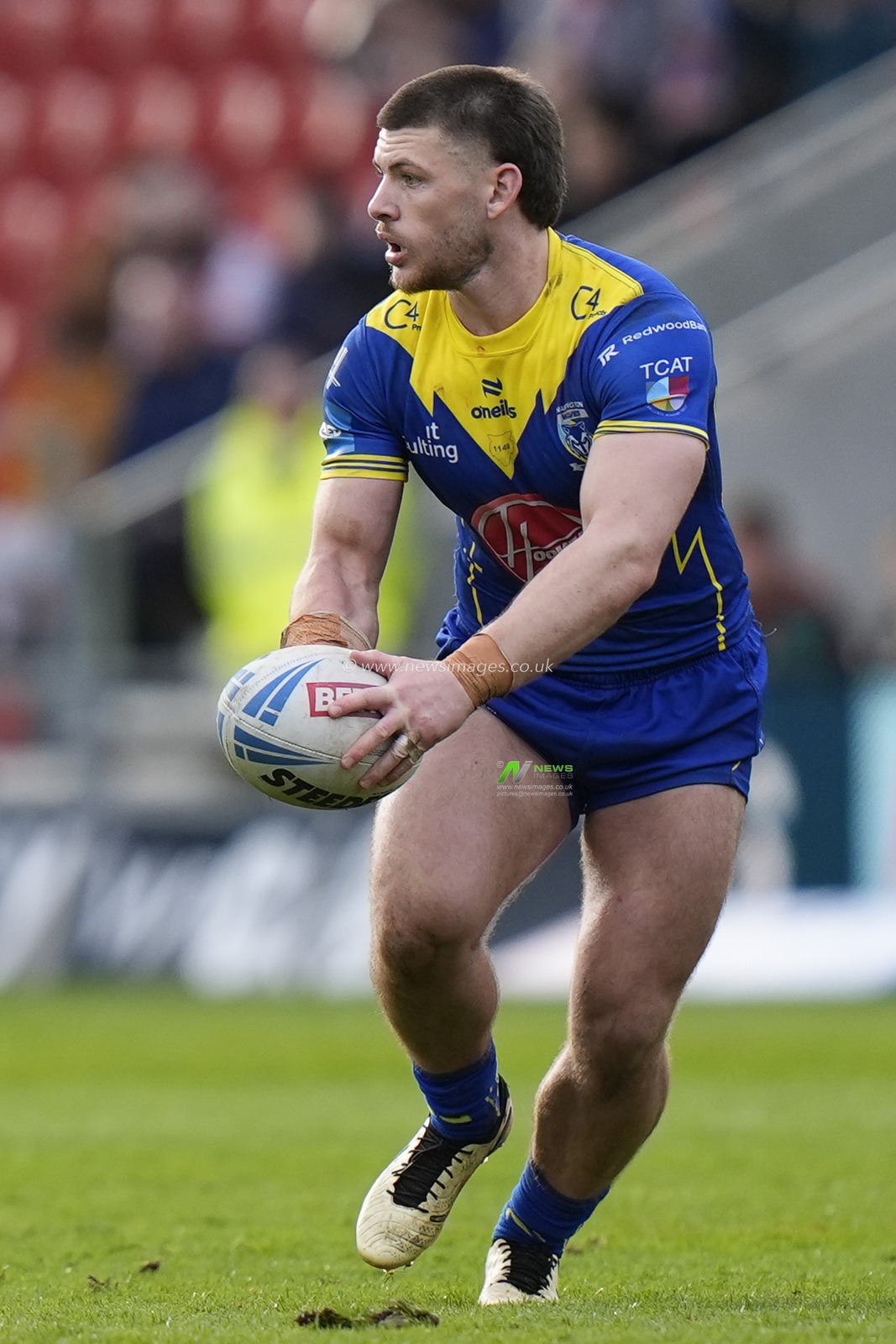 Danny Walker of Warrington Wolves during the Betfred Challenge Cup Quarter Final match St Helens vs Warrington Wolves at Totally Wicked Stadium, St Helens, United Kingdom, 14th April 2024

(Photo by Steve Flynn/News Images)